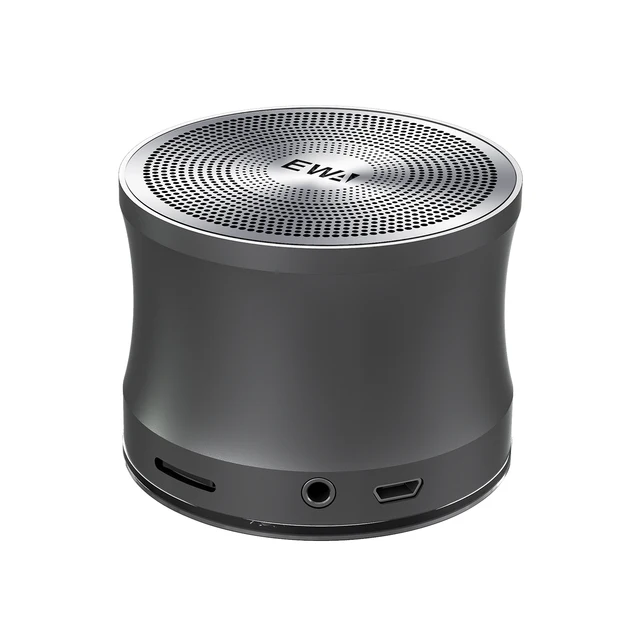 EWA A109 TWS Bluetooth Speaker Metal Portable Music Speakers With AUX-IN, Micro SD, Microphone, Hands-Free For Home Sound Box A109-Grey