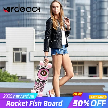 

ARDEA Short Mini Fish board 56cm/22in Russia Maple Fishboard Aluminium Truck Four Wheels Skateboard Street Rocket Skate Board