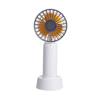 

Mini Handheld Fan Portable Rechargeable Battery Operated Cooling Desktop with Base 3 Modes for Home Office Travel