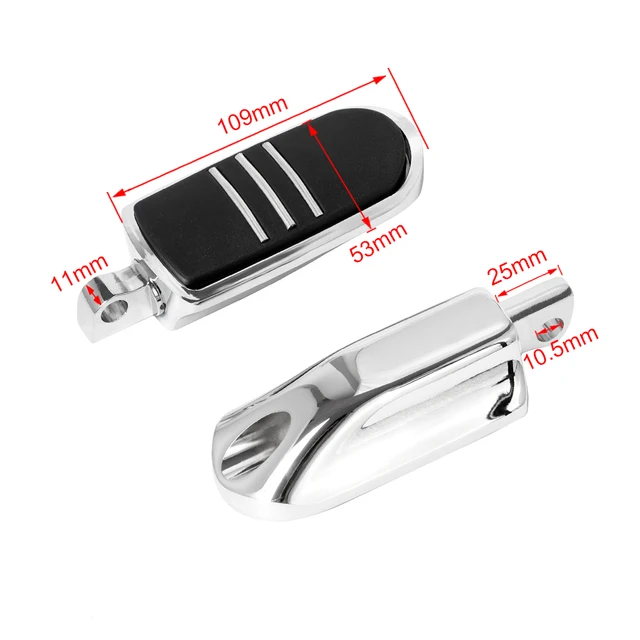 Pedane Anteriori In Gomma Per Yamaha YBR 125 - 1 Paio, Antiscivolo E Resistente - Foto 7