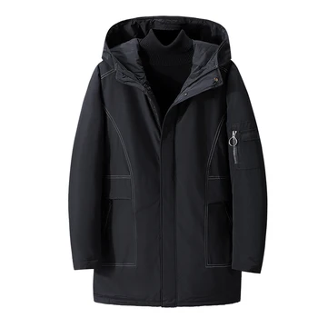 

b 2019 new Winter Men down Cotton Coats Fashion Jacket Men Pocket Slim Fit Hooded Parka High Quality Winter Plus Size 2XL-9XL