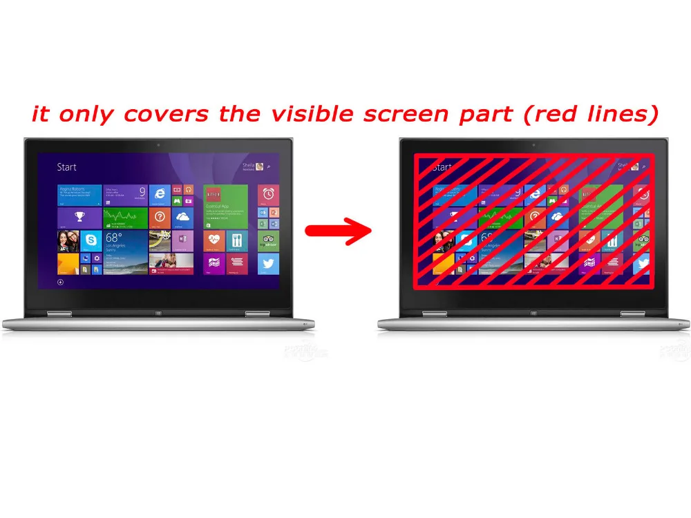 2X High Clarity/Anti Glare Screen Protector for Dell XPS 12-9250 E7250 E7270 