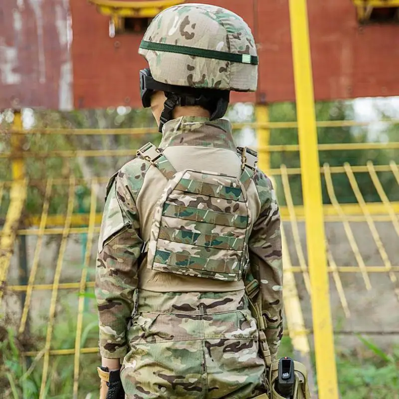 Ropa de camuflaje militar para niños, equipo de combate, chaleco