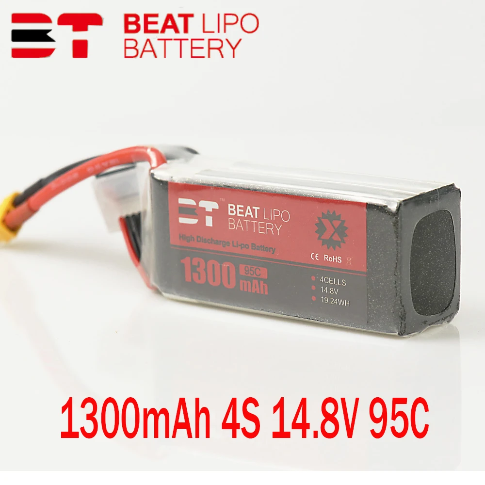 BEAT LIPO батарея X серия 1300mAh 4S 14 8 V 95C с XT60Plug FPV пересекающая машина | Игрушки и хобби