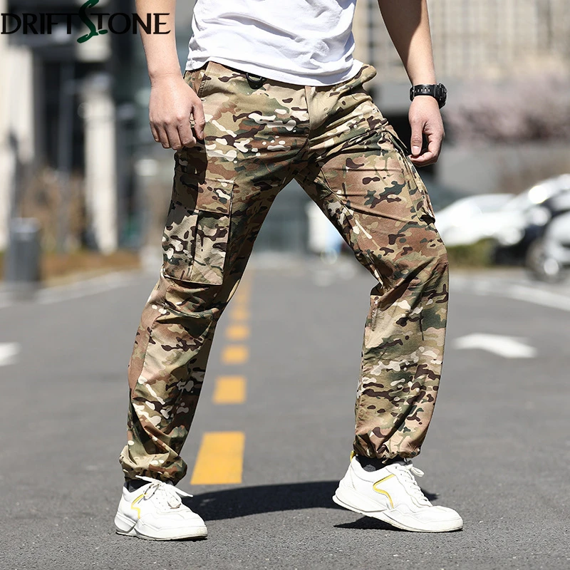 

Camouflage Men Tactical Cargo Pants Quick Dry Fighting Multi-Pocket Trousers Outdoor Trekking Army Overalls Military Uniform
