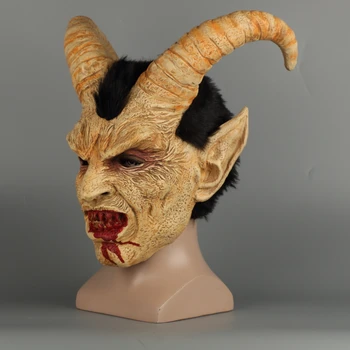 

Scary mask demon devil Lucifer Horn latex Masks Halloween movie cosplay decoration Festival Party Supply props Adults Horrible