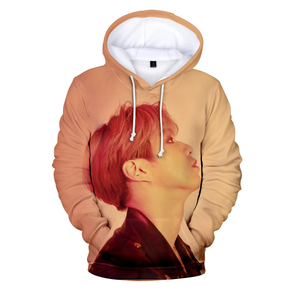 Популярные толстовки Kpop Kang Daniel 3D с капюшоном Mannen/Vrouwen Lente/Herfst Losse повседневные