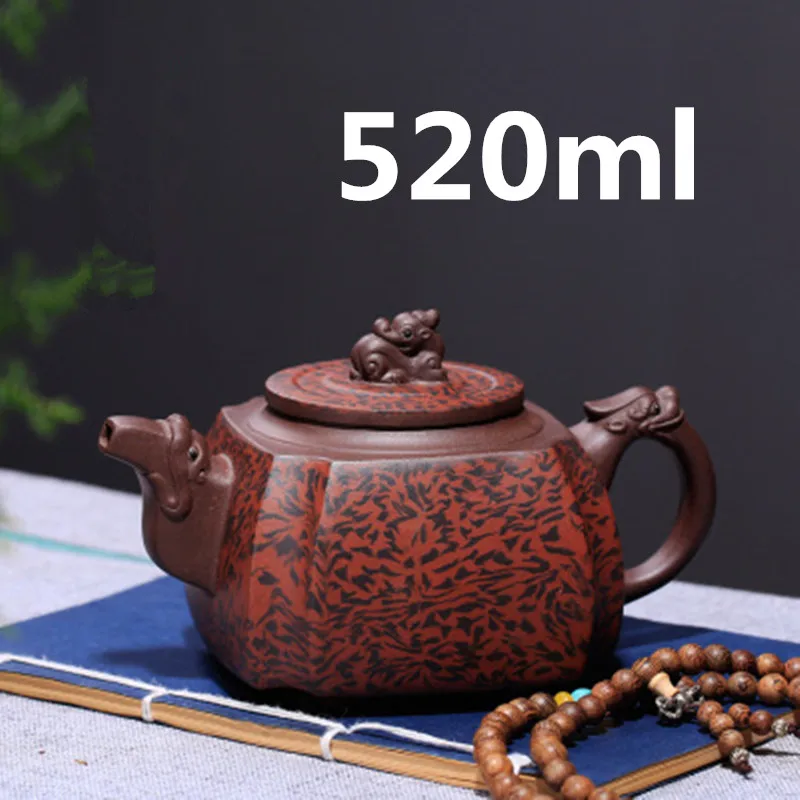 

Chinese Ceramic Teapot Clay Tea pot Yixing Zisha Clay Handmade Pots Gongfu Tea Set 520ml New Arrived High Quality With Gift Box