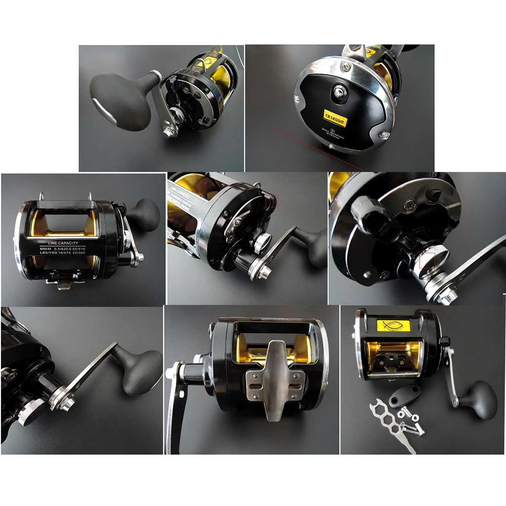 Drum Fishing Reel 8 BB Big Game Trolling Boat Fishing Reel Baitcast Reel Sea Fishing Accessories