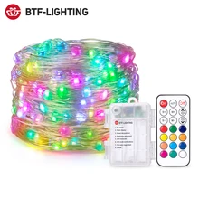 Batterij Doos Led Pixels String Kerstverlichting 2M 5M 10M Rf 21 Toetsen Controller WS2812B Ic Addressable individueel 5V 10 Leds/M
