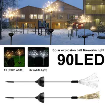 

Firework String Light Solar Fairy Light Fairy Bouquet Dandelion Lights Creative Warm White/White 90LEDs Christmas Home