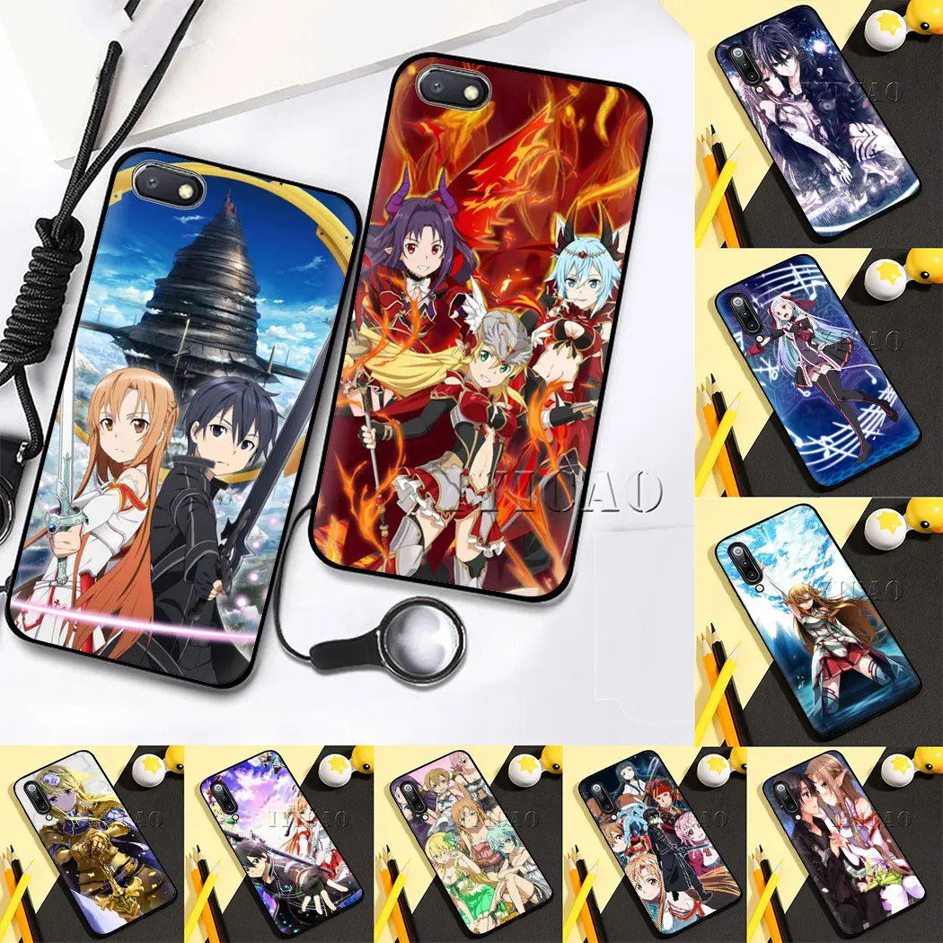 Обувь для вечеринки в Стиле косплей Sword Art Online Мягкий силиконовый чехол Xiaomi Redmi 5 6 7