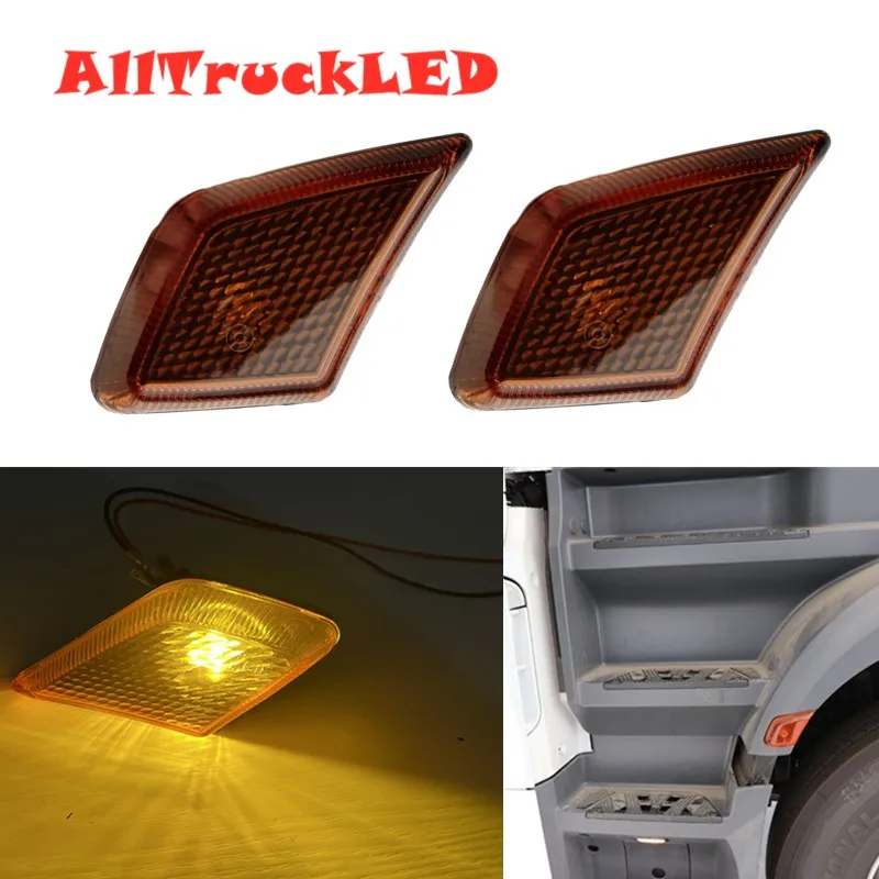 1pc Led Corner Lights For Mercedesbenz Truck Arocs Side Markers Lights