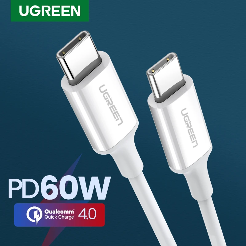 Ugreen PD 60W USB C zu USB Typ-C Kabel QC 4,0 3,0 Schnelle Ladung Datenkabel für macbook Samsung S9 Plus USB C Kabel für Huawei P30