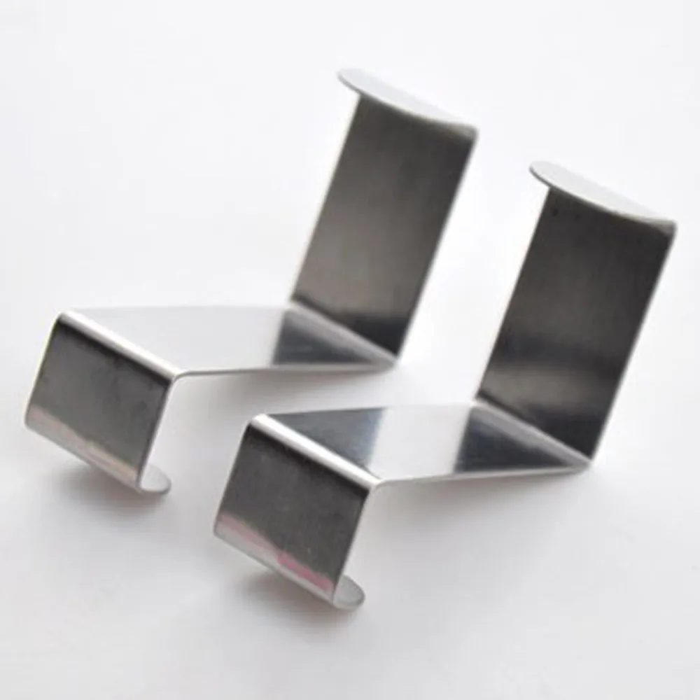 

Hooks 2PC Door Hook Stainless Hanger organizer Stainless Over Door Hooks Kitchen Cabinet Draw Towel Clothes Holder Hanger