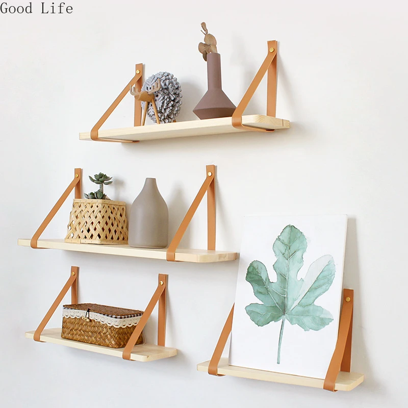 Industrial Style Retro Wall Partition Wall Hanging One word Shelf