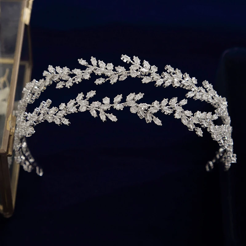 irregular cz zircon casamento tiaras coroas headbands cristal noite hairbands noivas acessórios para cabelo prom jóias