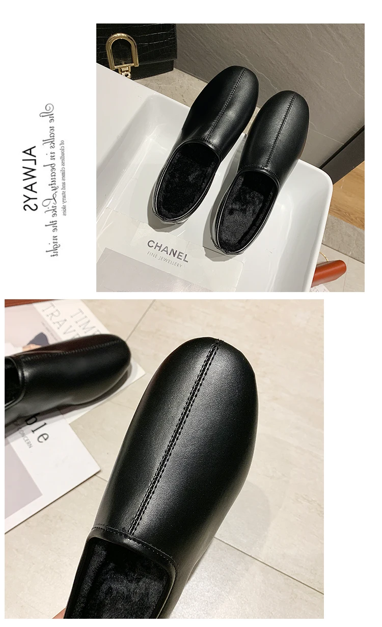 pregnant flats non-slip lazy loafers casual solid brief comfort plush moccasins winter warm women slip on flats espadrilles