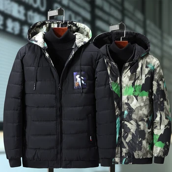 

Winter Jacket Men Thick Warm double-sided wear Jackets Parkas hombre Mens Hooded Jacket Winter Trench Coat plus size 2XL-9XL