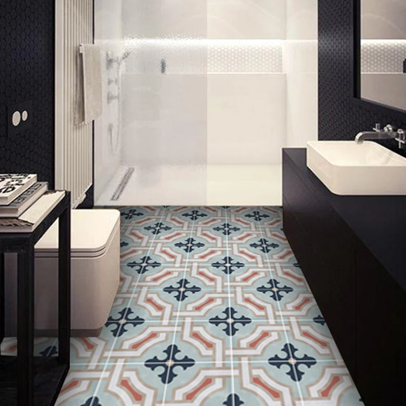 Waterproof Self Adhesive Vinyl Floor Bathroom | Waterproof Vinyl Flooring Bathroom - Wall ...