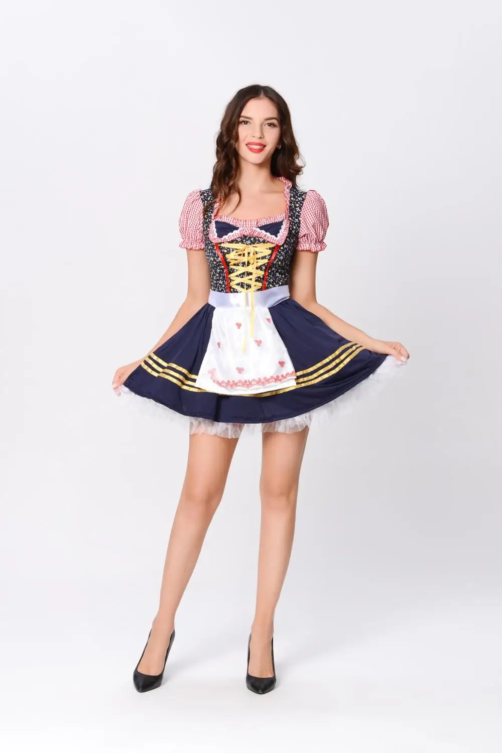 

TaFIY 2020 new hot-selling Bavarian traditional beer dress dress plaid holiday party prom waiter costume