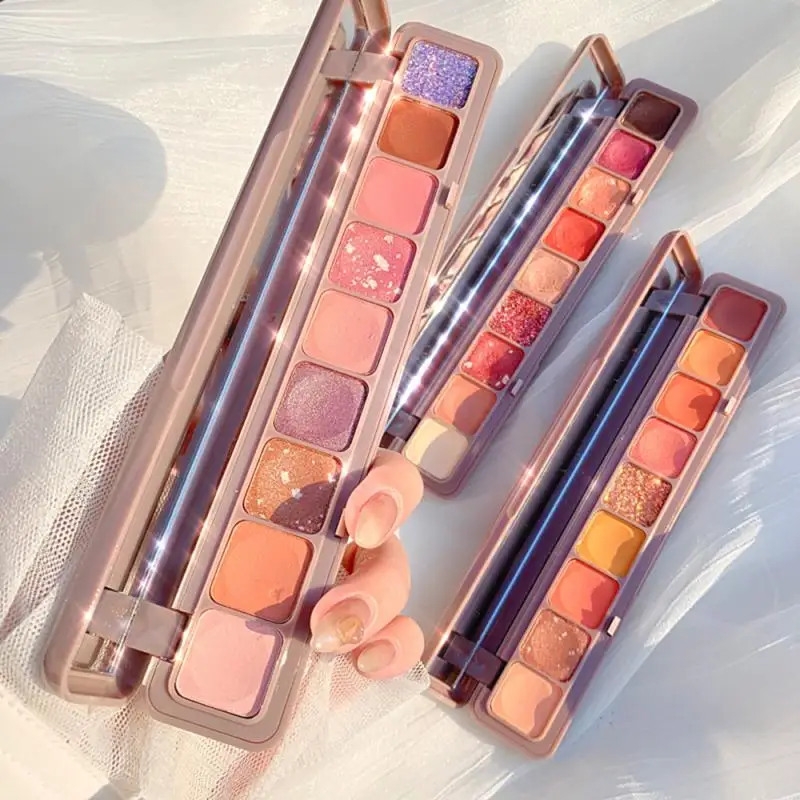 

9-color Matte Pearl Eye Shadow Waterproof Lasting Eye Shadow Palette Shimmer Pigmented Eye Shadow Powder Eye Makeup TSLM2