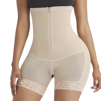 

SHER New Breasted Lace Butt Lifter High Waist Trainer Body Shapewear Women Fajas Slimming Underwear with Tummy Control Panties