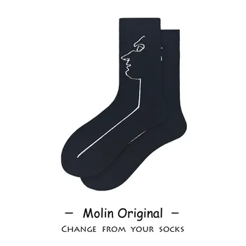 

Sweet Woman Sock Line Socks for Women Black Style Ladies High Standard Casual Sox Female Cotton Trendy Spring Autumn Skarpetki