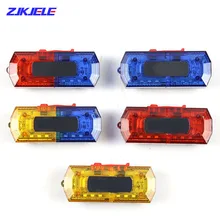 

LED Red Blue Multifunction Clip Waterproof Strobe Flashing Warning Safety Shoulder Police Light Build-In Battery 500M Invisable
