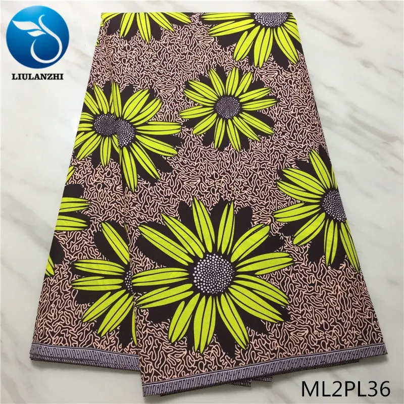 LIULANZHI африканская восковая ткань,, восковые принты, ткань Анкара, восковая Полиэстеровая ткань для женщин, 6 ярдов, ML2PL21-ML2PL50