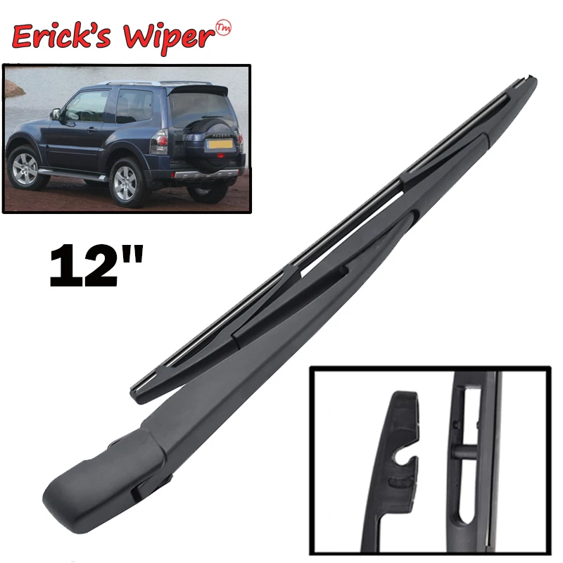 Erick's Wiper 12" Rear Wiper Blade & Arm Set Kit For Mitsubishi Pajero