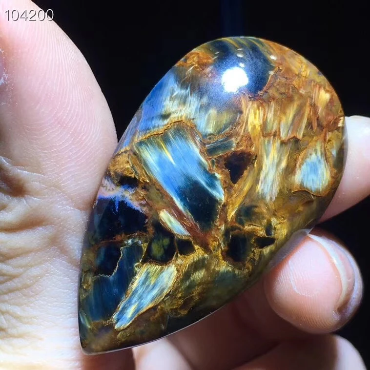 

Top Natural Blue Pietersite Chatoyant Pendant 50x27x10mm Women Men Water Drop Crystal Healing Gemstone Fashion Namibia AAAAA