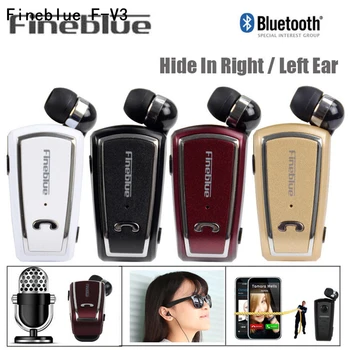 

Fineblue F910 F-V3 Mini Wireless Bluetooth Stereo V4.0 In-Ear Retractable Wear Clip Hands Free Sport Earphones Headset