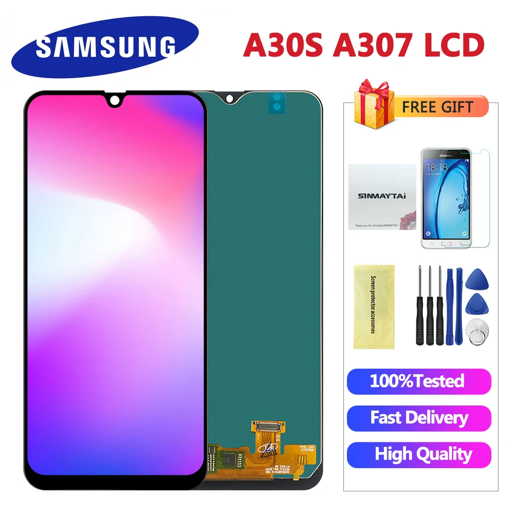 6,4 ''сменный ЖК-дисплей для samsung Galaxy A307F A307FN A307G A307GN lcd кодирующий преобразователь сенсорного экрана в сборе