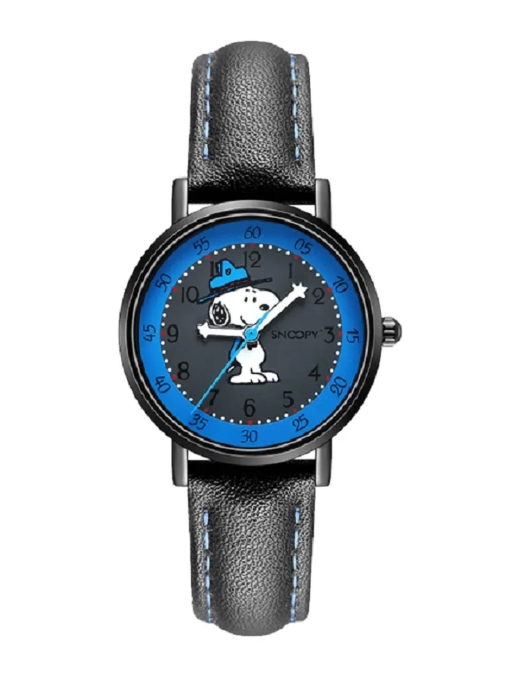 Лидирующий бренд SNOOPY официальные часы для мальчиков и девочек классические детские часы спортивные повседневные Модные кварцевые наручные часы snw840 - Цвет: blue- OPP PACKAGE