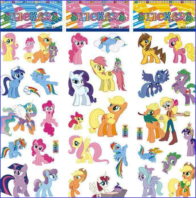 

10 Sheets 3d Puffy Bubble My Little horse Ponis Children Cartoon Cute PVC Affixed Stickers Love Sticker For Praise Children Toys