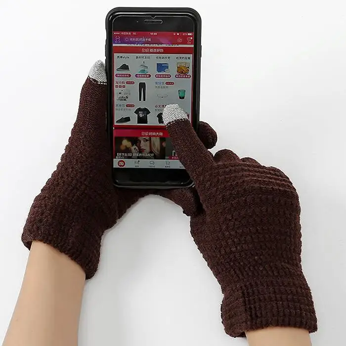 Унисекс Повседневный мягкий полный палец ветрозащитный сенсорный экран, твердые экран теплые перчатки