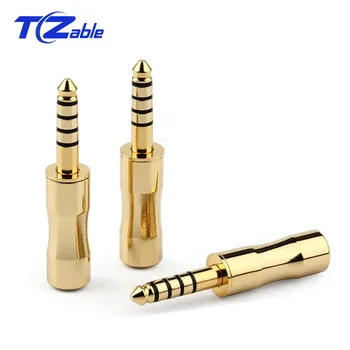 

4.4mm Plug Connectors Balanced Interface 5 Poles Headphone Plug For NW-WM1Z/A Balanced Interface Solder Wire Connector Copper