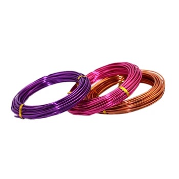 

2.0MM 2.5MM 3.0MM Ran Color Plated Aluminium Wire for Jewelry Making Bracelet Craft Diy Accessories ,Ran Color