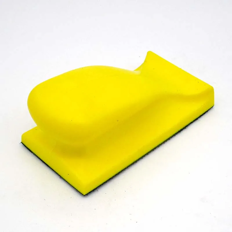 

66mm x 126mm square Sander Block Hand sanding block Form kit Polishing abrasive tools PU Yellow Color 1pcs