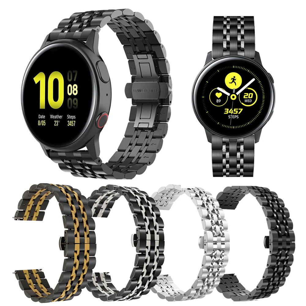 Металлический ремешок для samsung gear S3 Classic/Frontier/Galaxy Watch 46 мм 42 мм/Active2 Active 40 мм сменный Браслет ремешки для часов