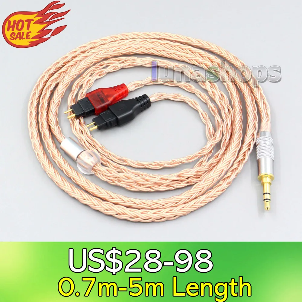 LN006730 16 Core 99% 7N OCC кабель для наушников Sennheiser HD580 HD600 HD650 HDxxx HD660S HD58x HD6xx | Электроника