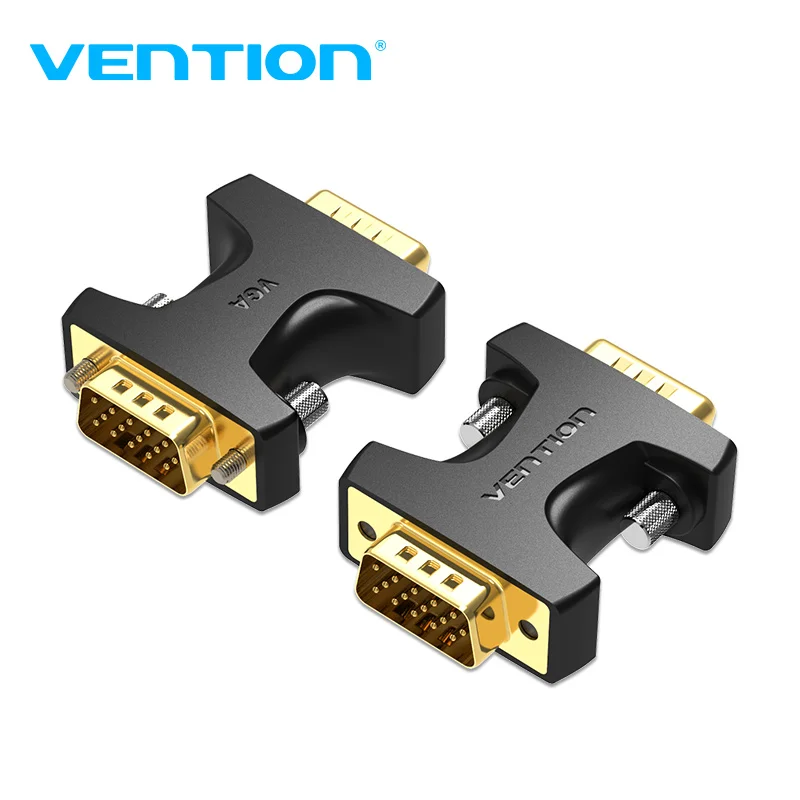 Vention VGA Adapter VGA Male to Male Adapter 15 Pin VGA Extension Cable Connector for Laptop TV Computer VGA Cable SVGA Coupler
