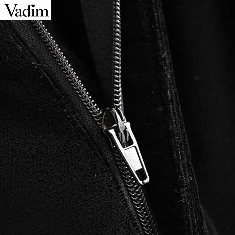 Женское элегантное платье vadim вельветовые длинные штаны с эластичной резинкой на талии на молнии прямые повседневные брюки до щиколотки KB215