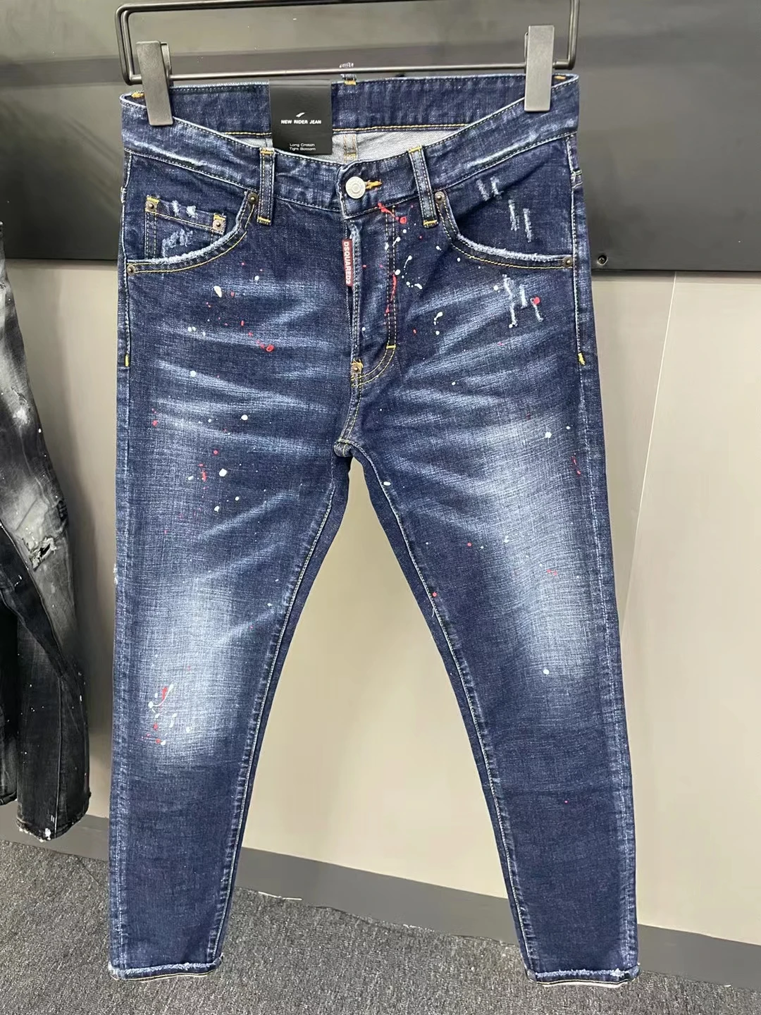 Итальянская модная марка Dsquared2 мужские потертые изношенные рваные с рисунком в