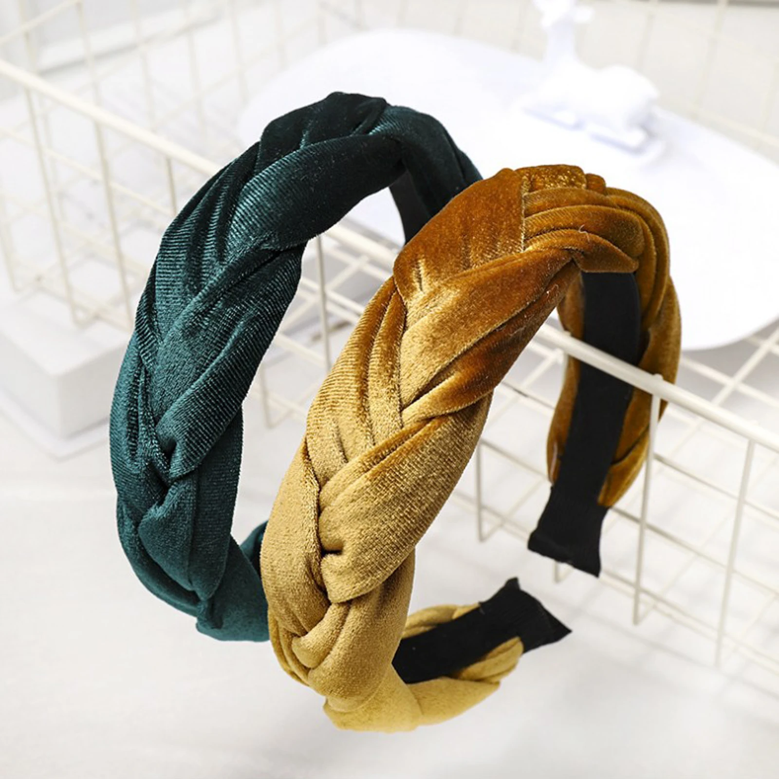 

New Fashion Women Headband Adult Thick Flannel Hairband Handmade Multi-layer Cross Knot Hair Band Girls Hair Accessories Women