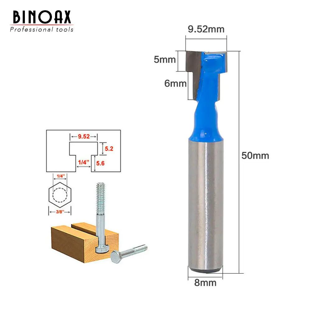 Карбидное синее Т образное режущее сверло для фрезерного станка с шестигранным