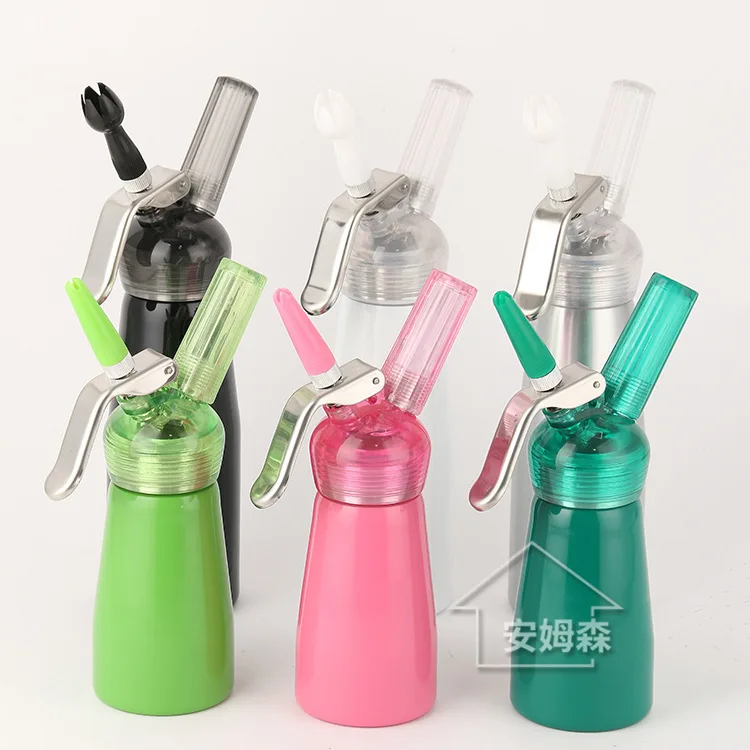 

Manufacturers Wholesale AMC 250 Ml Small Colorful Modular Plug Grease Gun Foam Maker Siphon Bottle