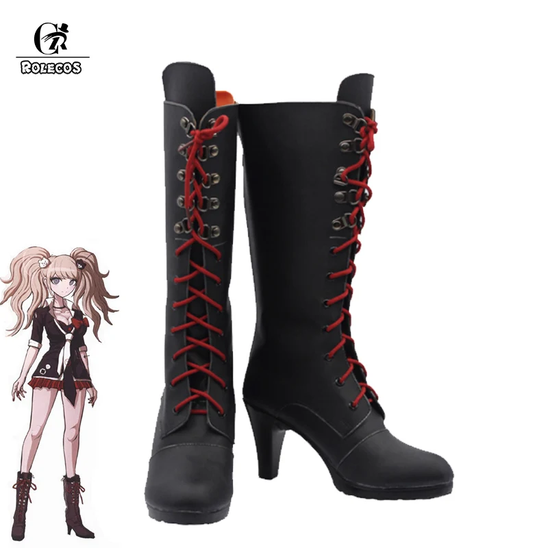 Женские ботинки для косплея ROLECOS аниме данганронпа 2 обувь Хэллоуина черные туфли