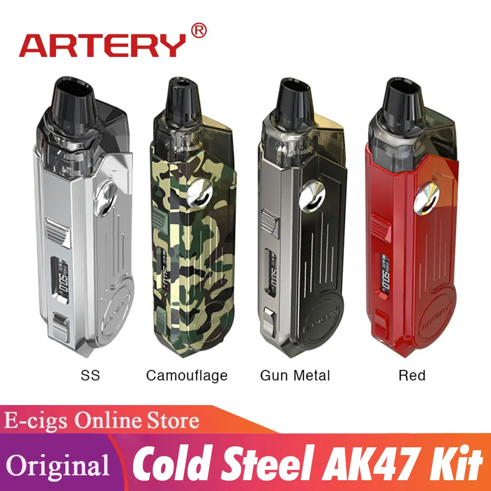 Оригинальная артерия холодная сталь AK47 Pod Kit 50 Вт со встроенным аккумулятором 1500